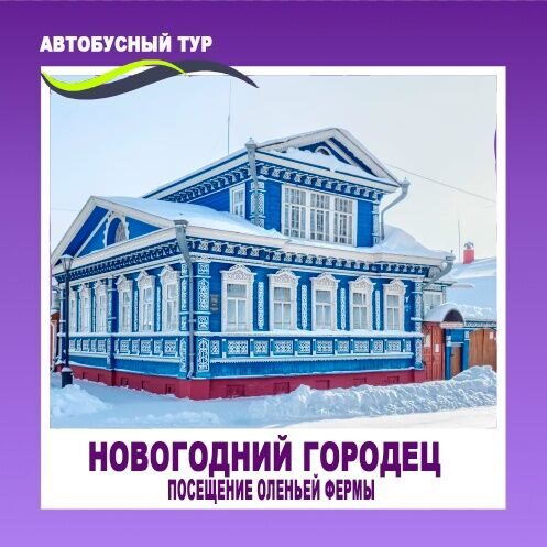 АВТОБУСНЫЙ ТУР «ВОЛШЕБСТВО ГОРОДЦА: НОВОГОДНЕЕ ПУТЕШЕСТВИЕ С ПОСЕЩЕНИЕМ ОЛЕНЬЕЙ ФЕРМЫ» ДАТА: 4 ЯНВ